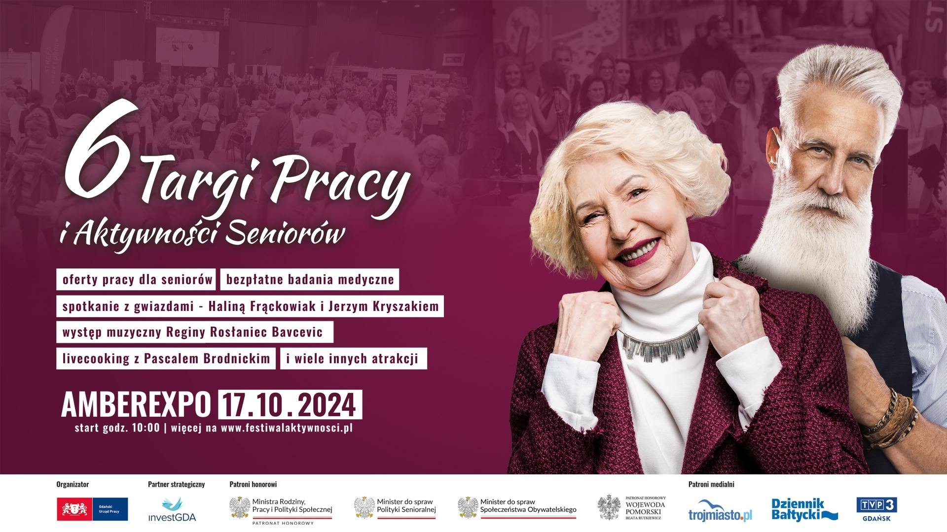 baner promujący targi pracy i aktywności seniorów